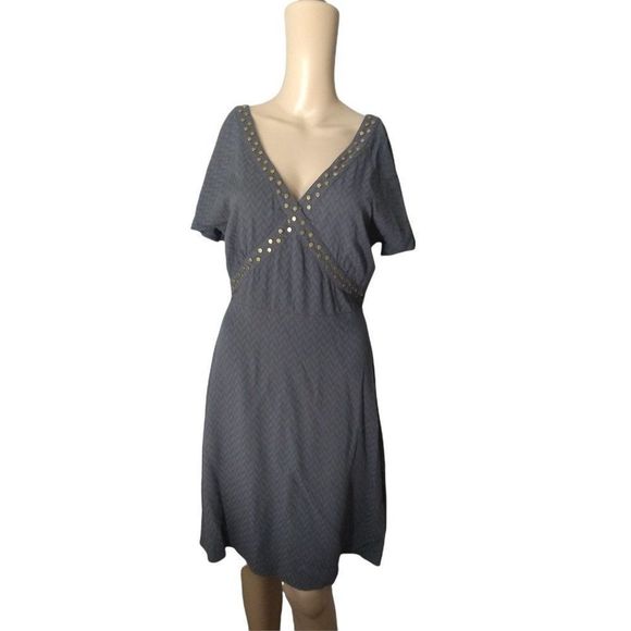 LA MADE Selene A-Line Dress Raven Gray Size S New - Picture 4 of 6